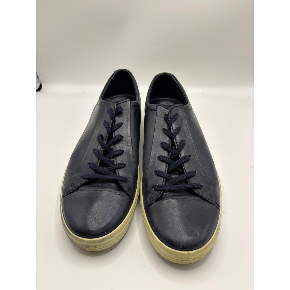 ECCO Soft 7 Men's Leather Sneakers Night Sky Blue Lace Up EU 47 US 13-13.5